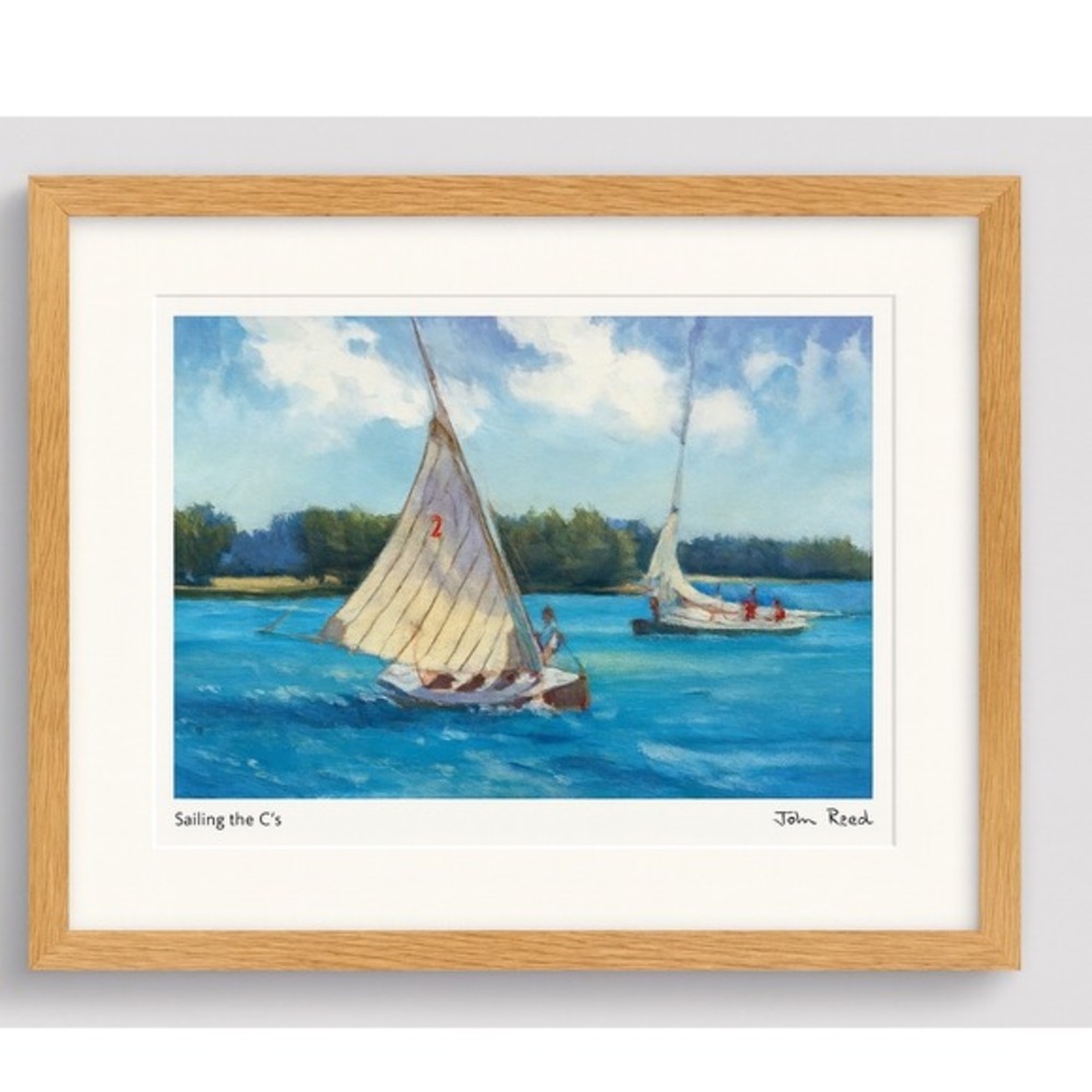 John Paul Sailing the Cs Bahama‎ Art Print Atlantis Paradise Island Matted 95-03